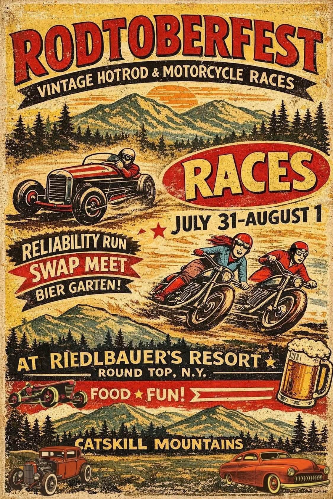 Rodtoberfest Vintage Hotrod & Motorcycle Races