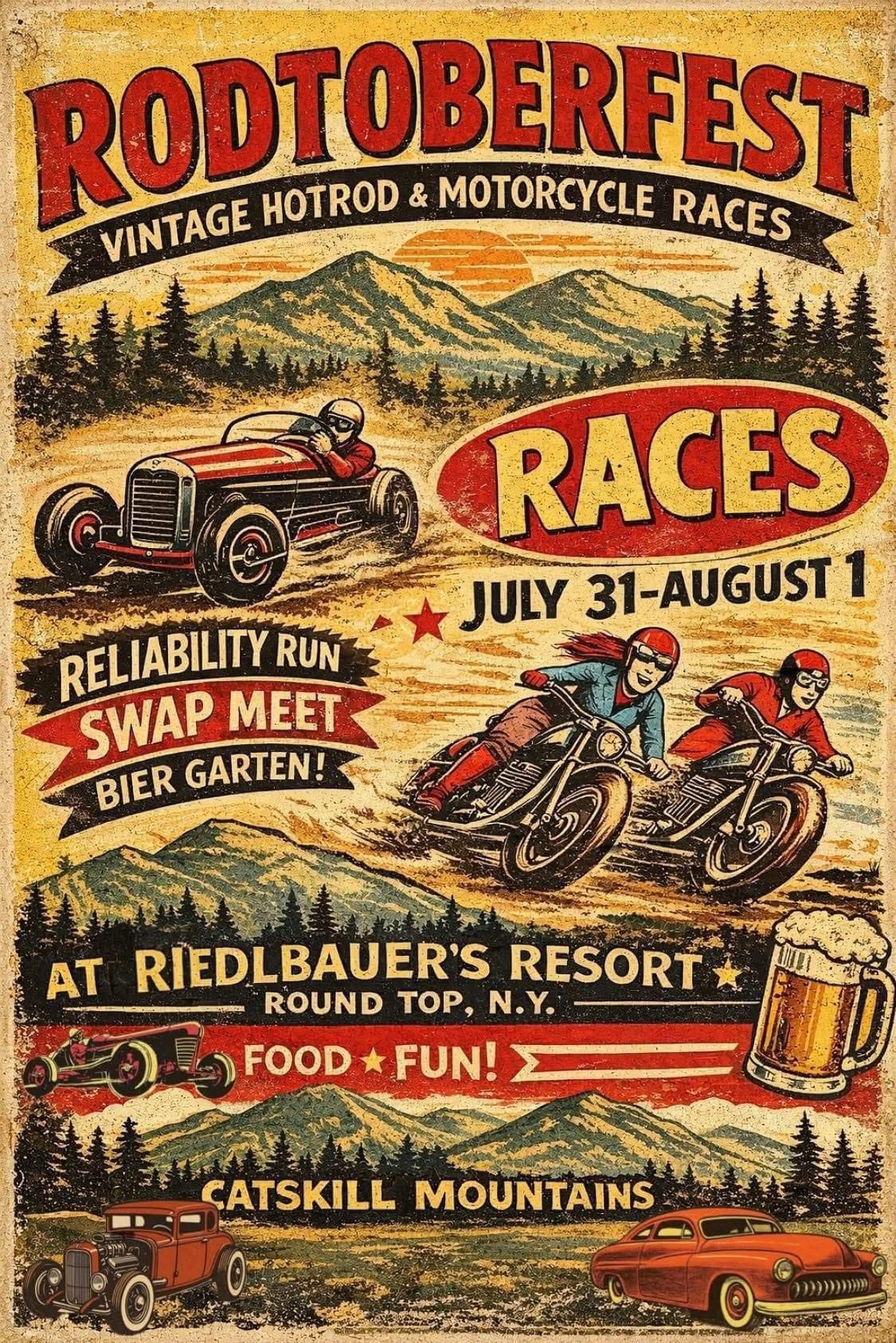 Rodtoberfest Vintage Hotrod & Motorcycle Races