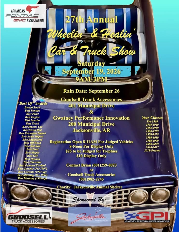 27th Annual Wheelin’ & Healin’ Car & Truck Show