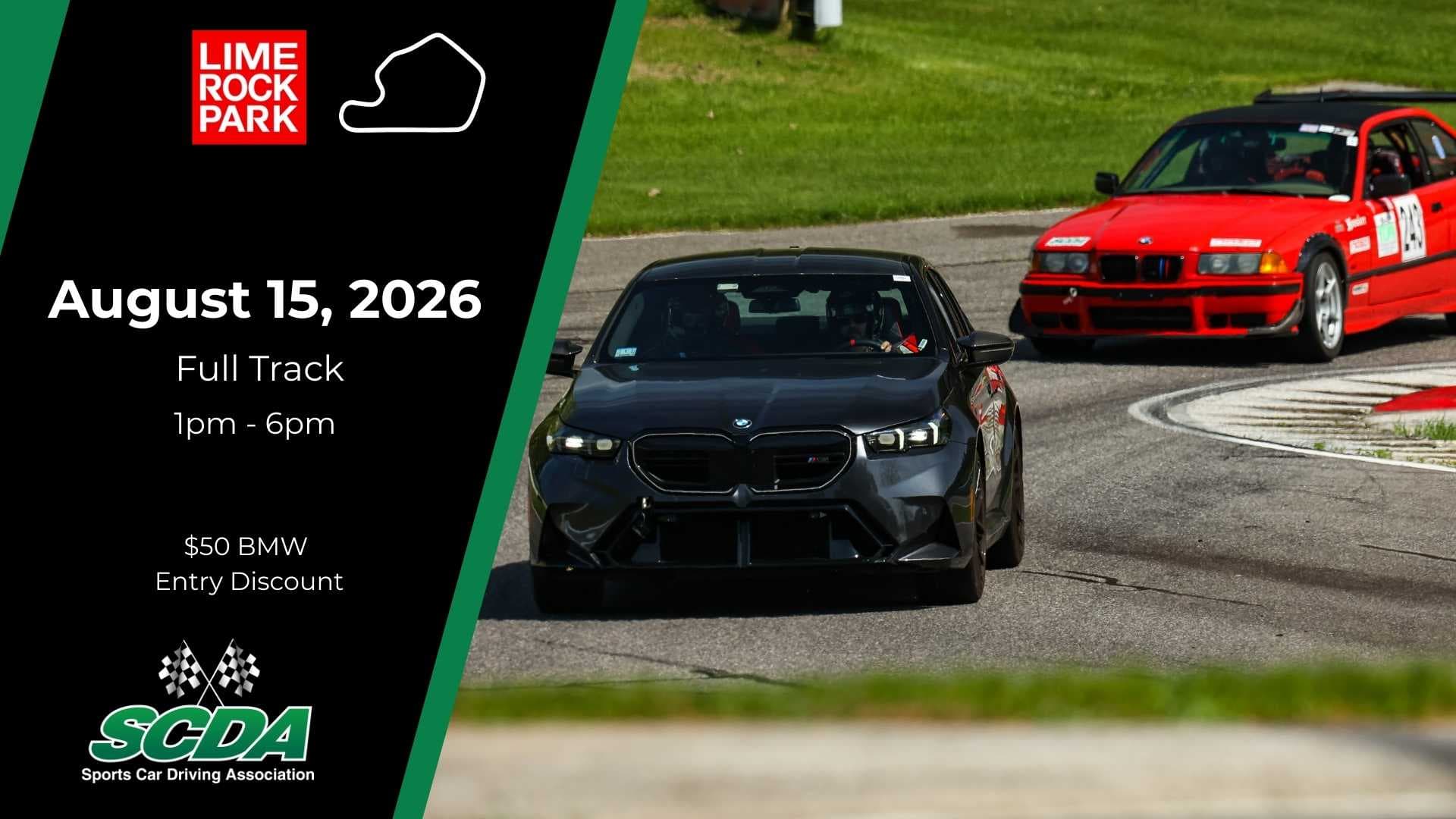Lime Rock Park Track Day Event- August 15th, 2026