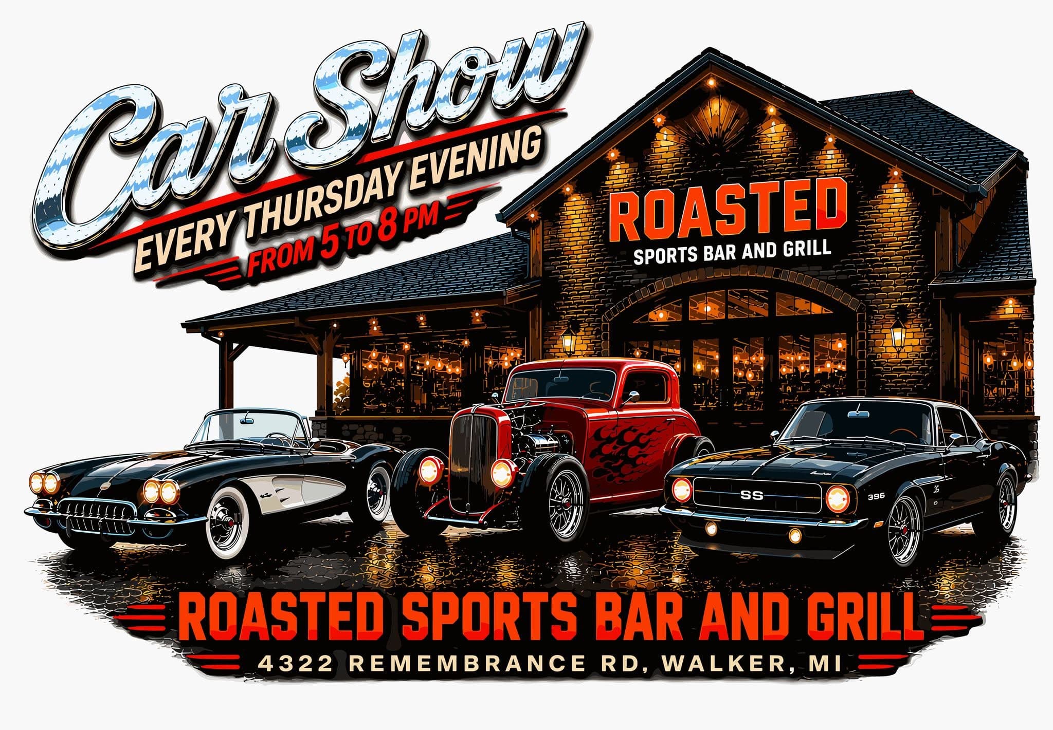 Roasted Sports Bar and Grill Car Show