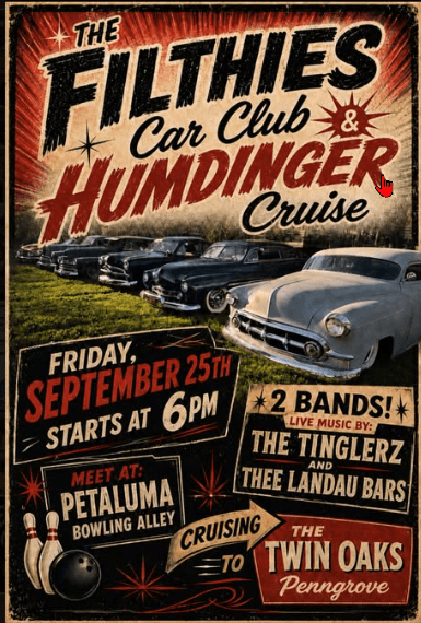 THE FILTHIES CAR CLUB & HUMDINGER CRUISE