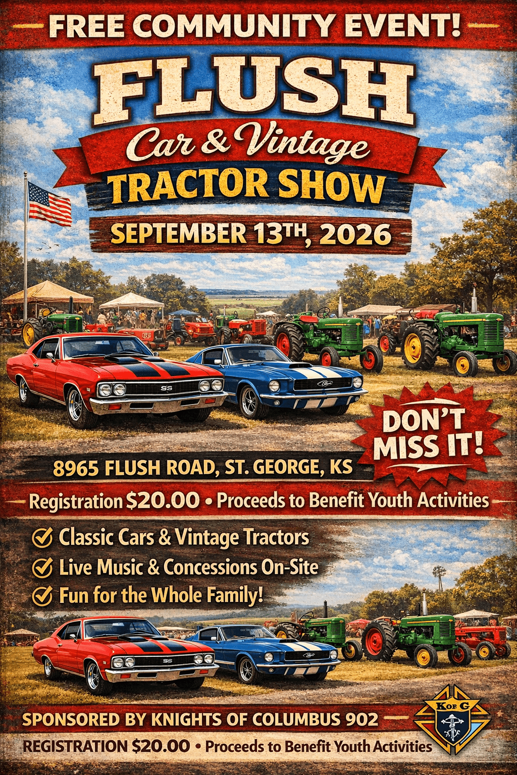 Flush Car & Vintage Tractor Show