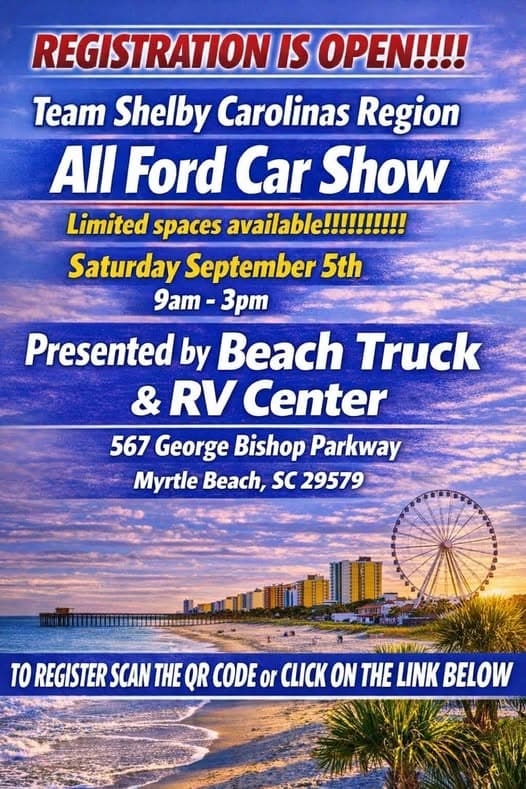 Team Shelby Carolinas Region All Ford Car Show
