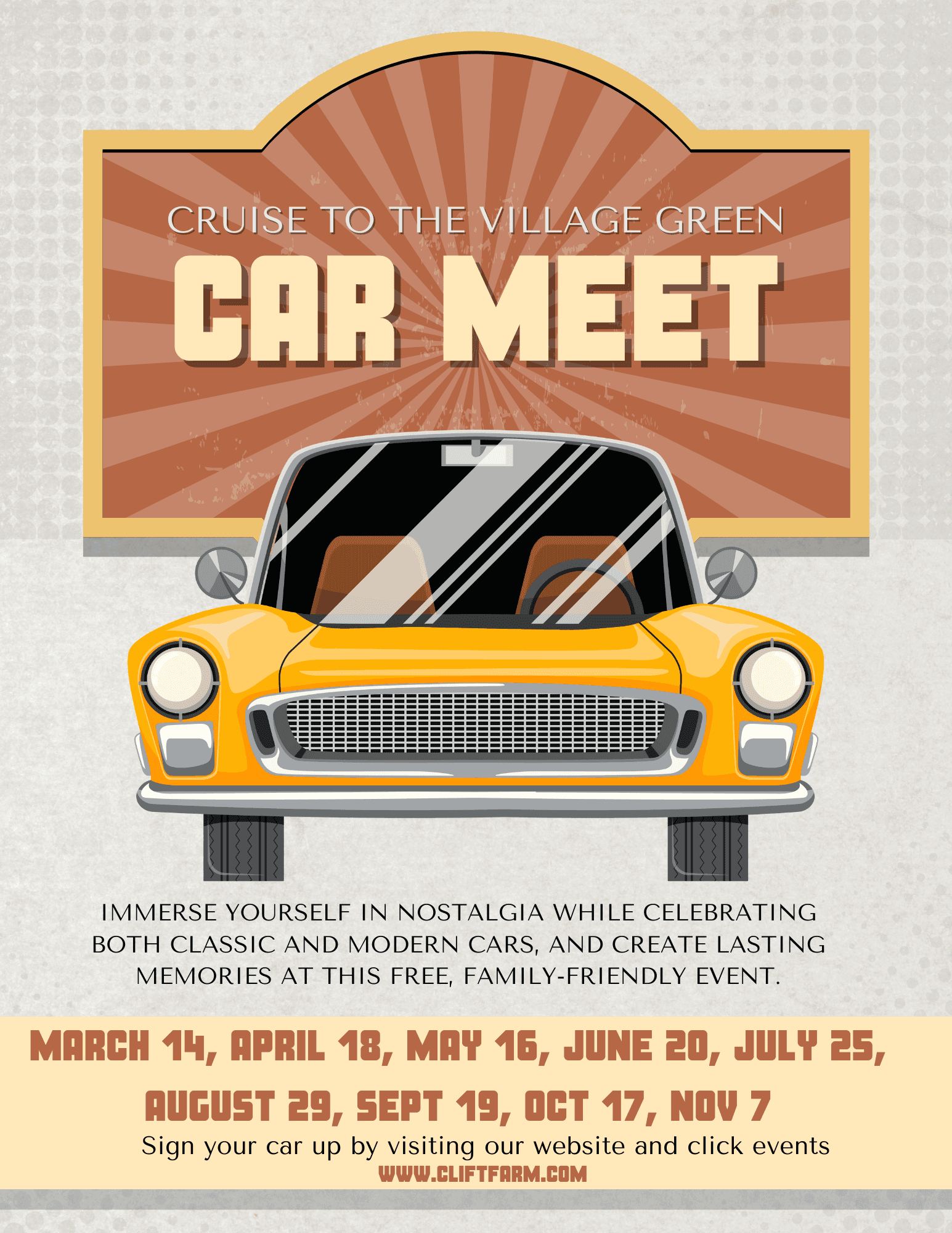 Cruise-In to Village Green in Clift Farm