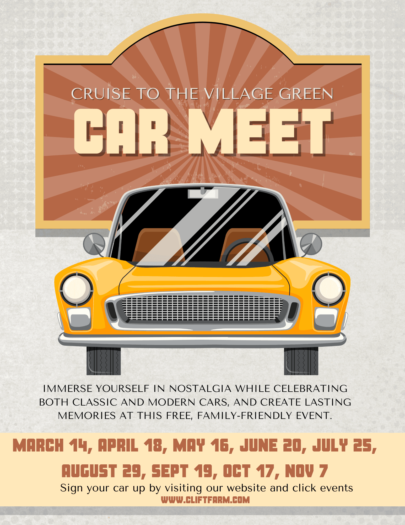 Cruise-In to Village Green in Clift Farm
