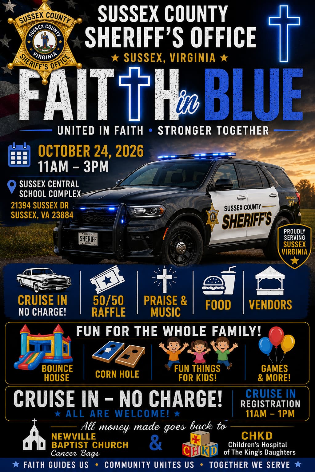 Faith in Blue Car Show Cruise In | Oct 24th