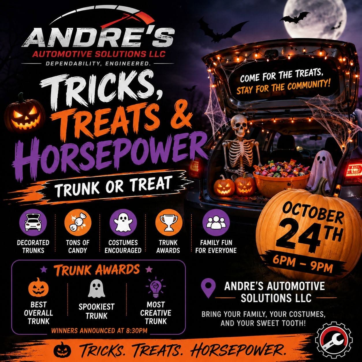 TRICKS, TREATS & HORSEPOWER