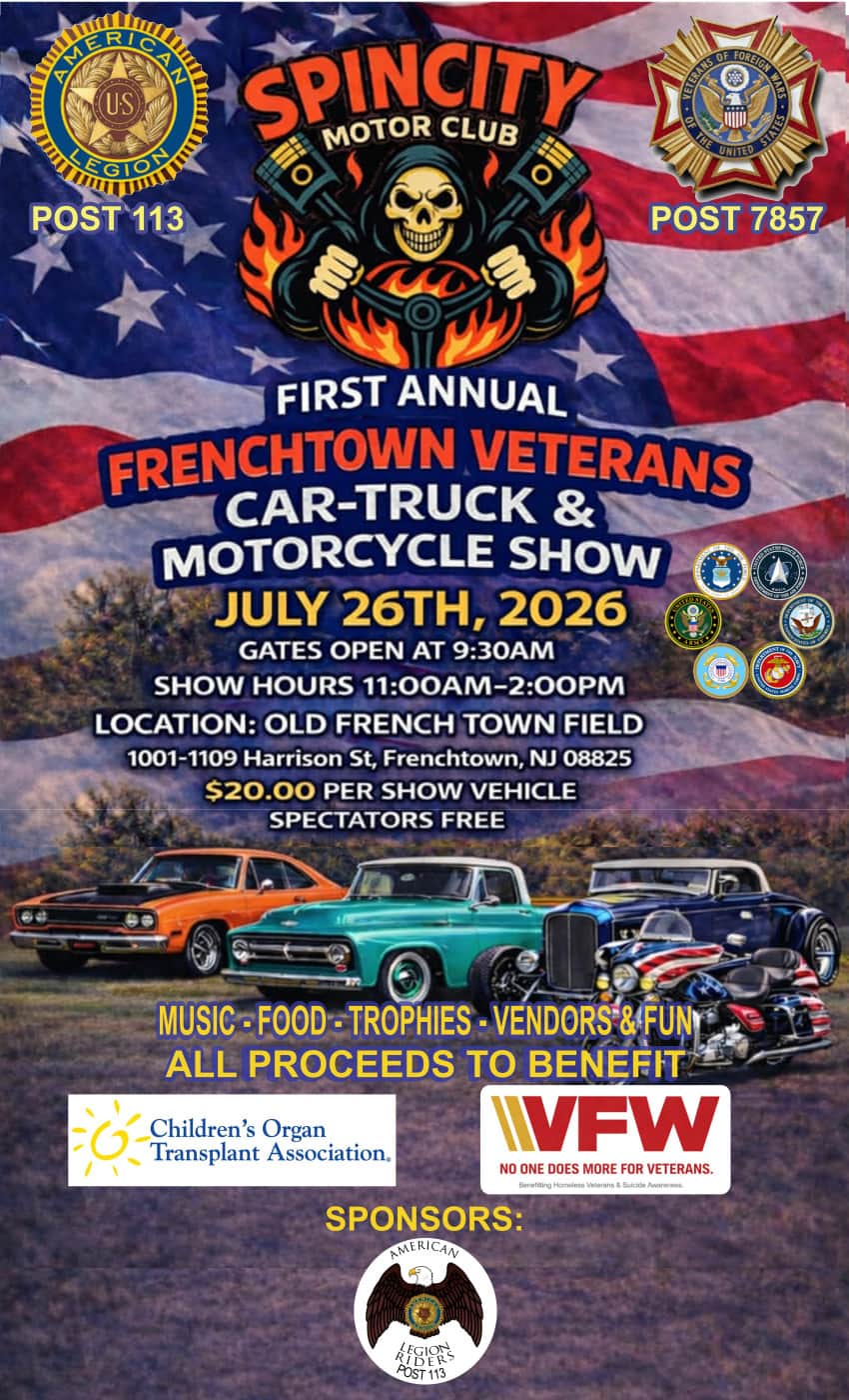 1St Annual Frenchtown Veterans car-Truck & Motorcycle Show