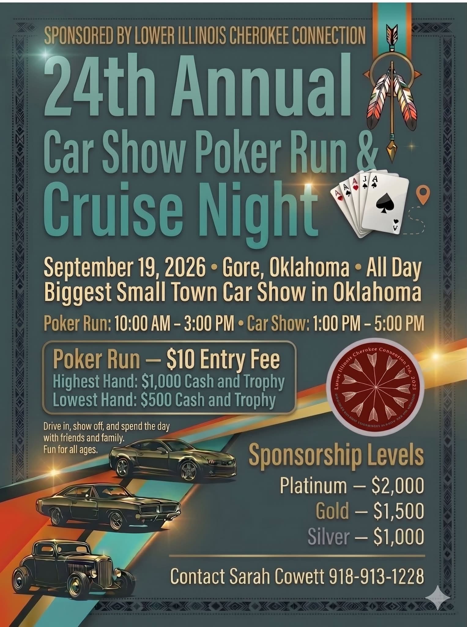 24th Annual Car Show Poker Run & Cruise Night In Gore