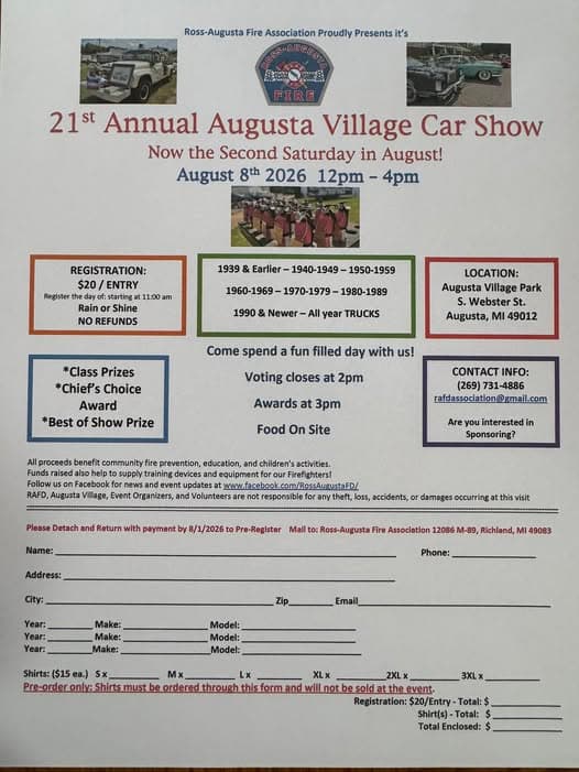 21st Annual Augusta Village Car Show