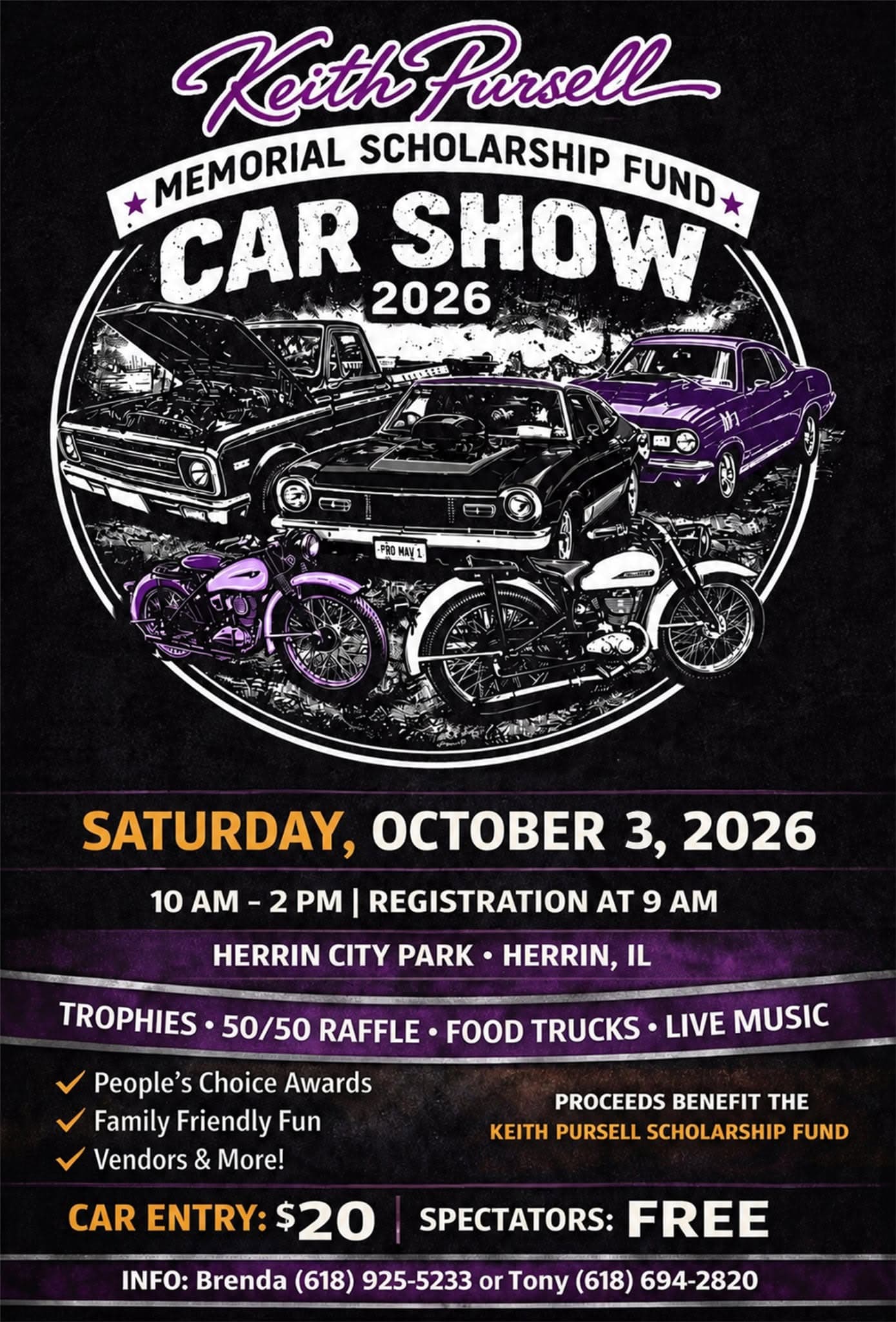 Keith Pursell Memorial Scholarship Fund Car Show