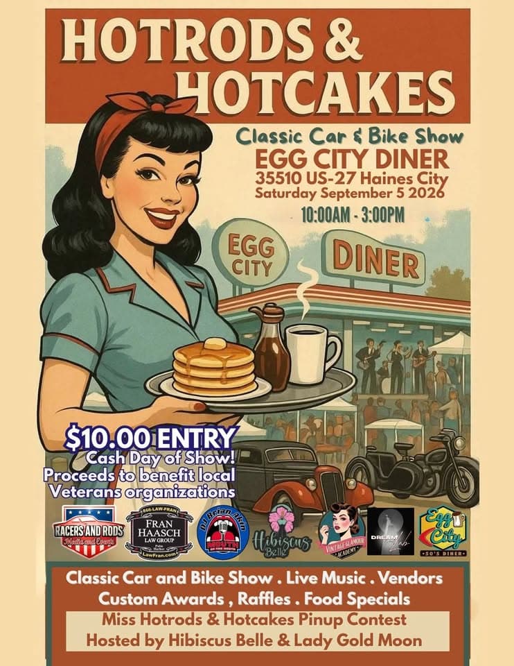 SAVE THE DATE- Hotrods & Hotcakes Cars & Bikes Show & Pinup Contest