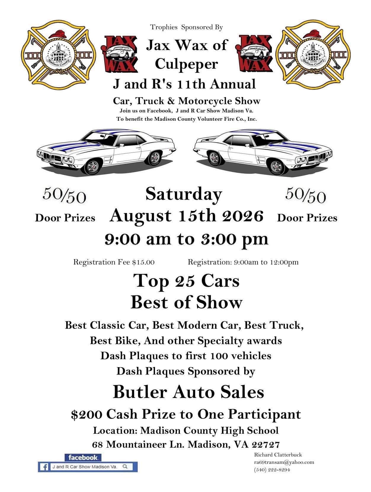 J and R's 11th Annual Car, Truck & Motorcycle Show