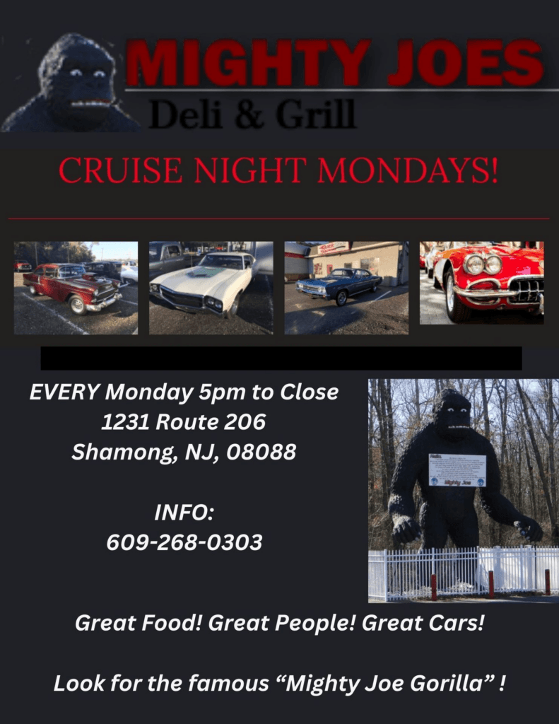 Mighty Joe’s Deli & Grill Cruise Night Mondays