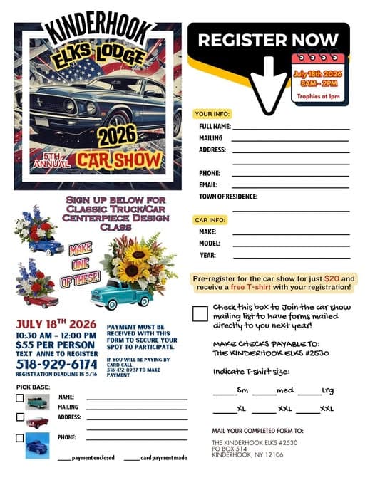 5th Annual Kinderhook Elks Lodge Car Show