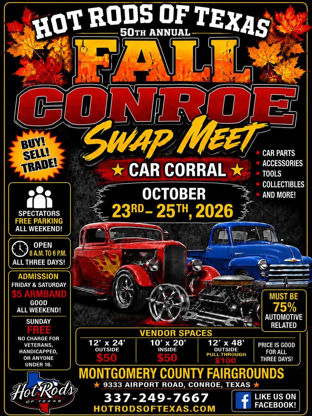 Hot Rods of Texas 50th Annual Fall Conroe Swap Meet