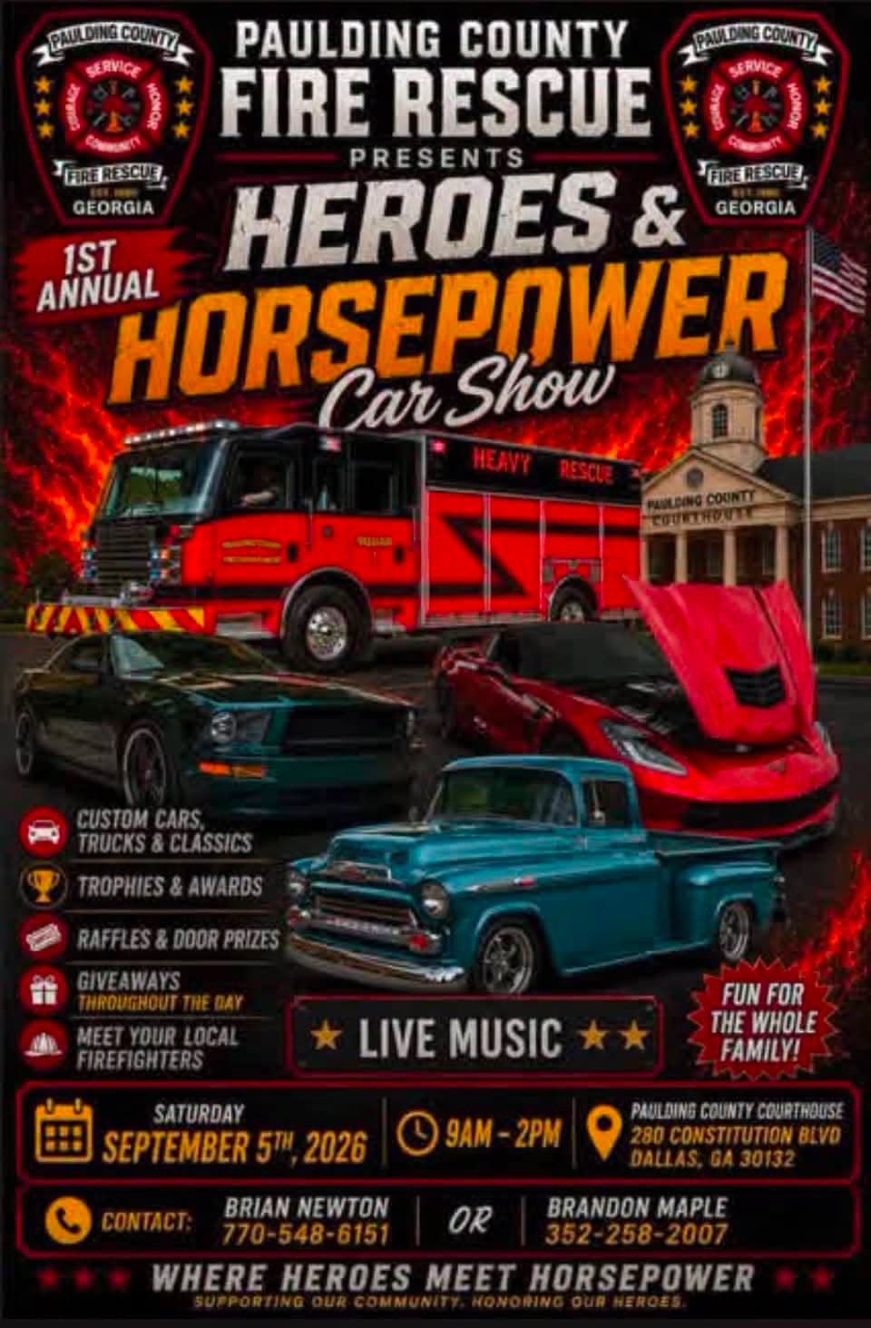 Paulding County Fire Rescue Heroes & Horsepower Car Show