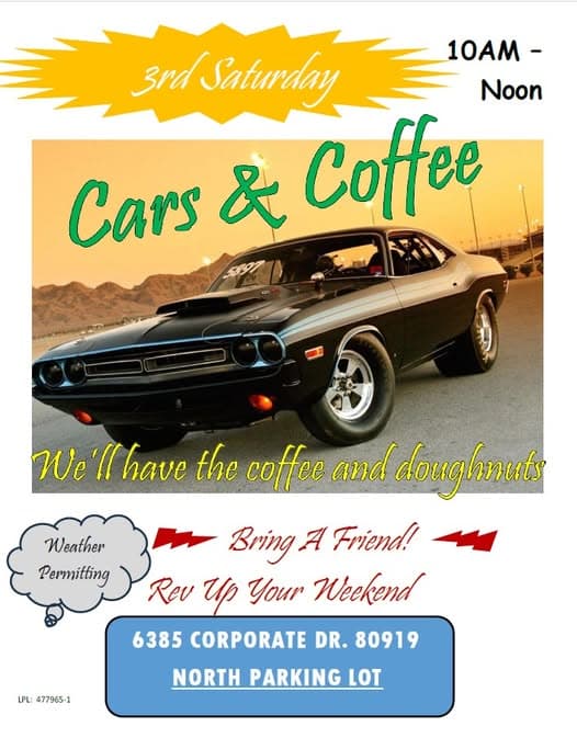 3rd Saturday Cars & Coffee – Colorado Springs