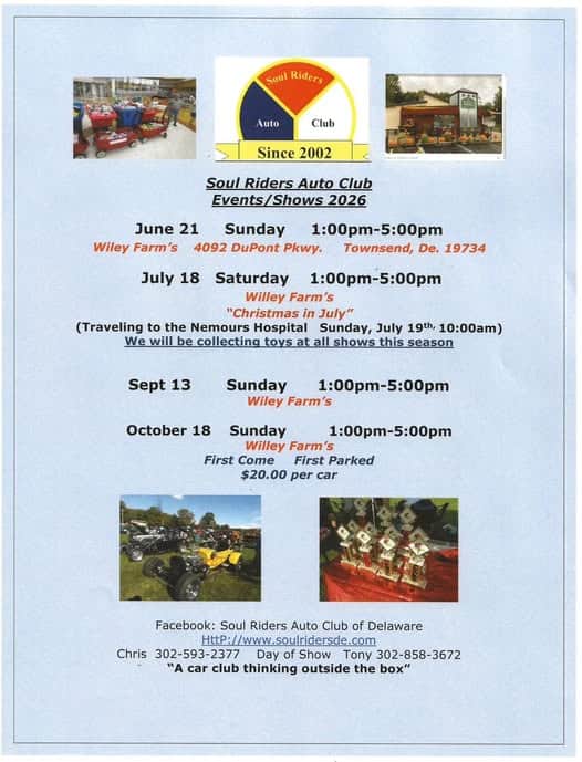 Soul Riders Auto Club Events/Shows 2026