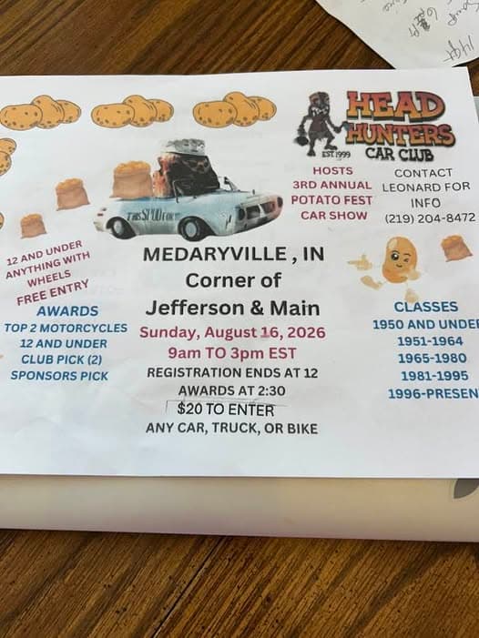 3rd Annual Potato Fest Car Show