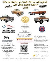 Alvin Rotary Club Novemberfest Car and Bike Show