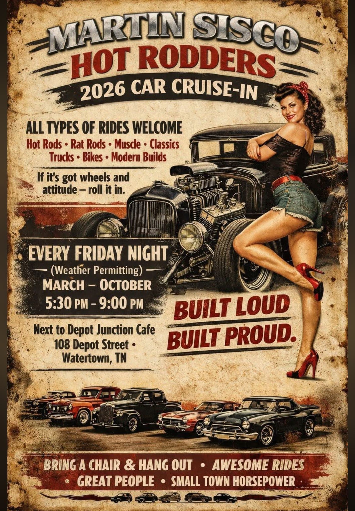 Martin Sisco Hot Rodders 2026 Car Cruise-In