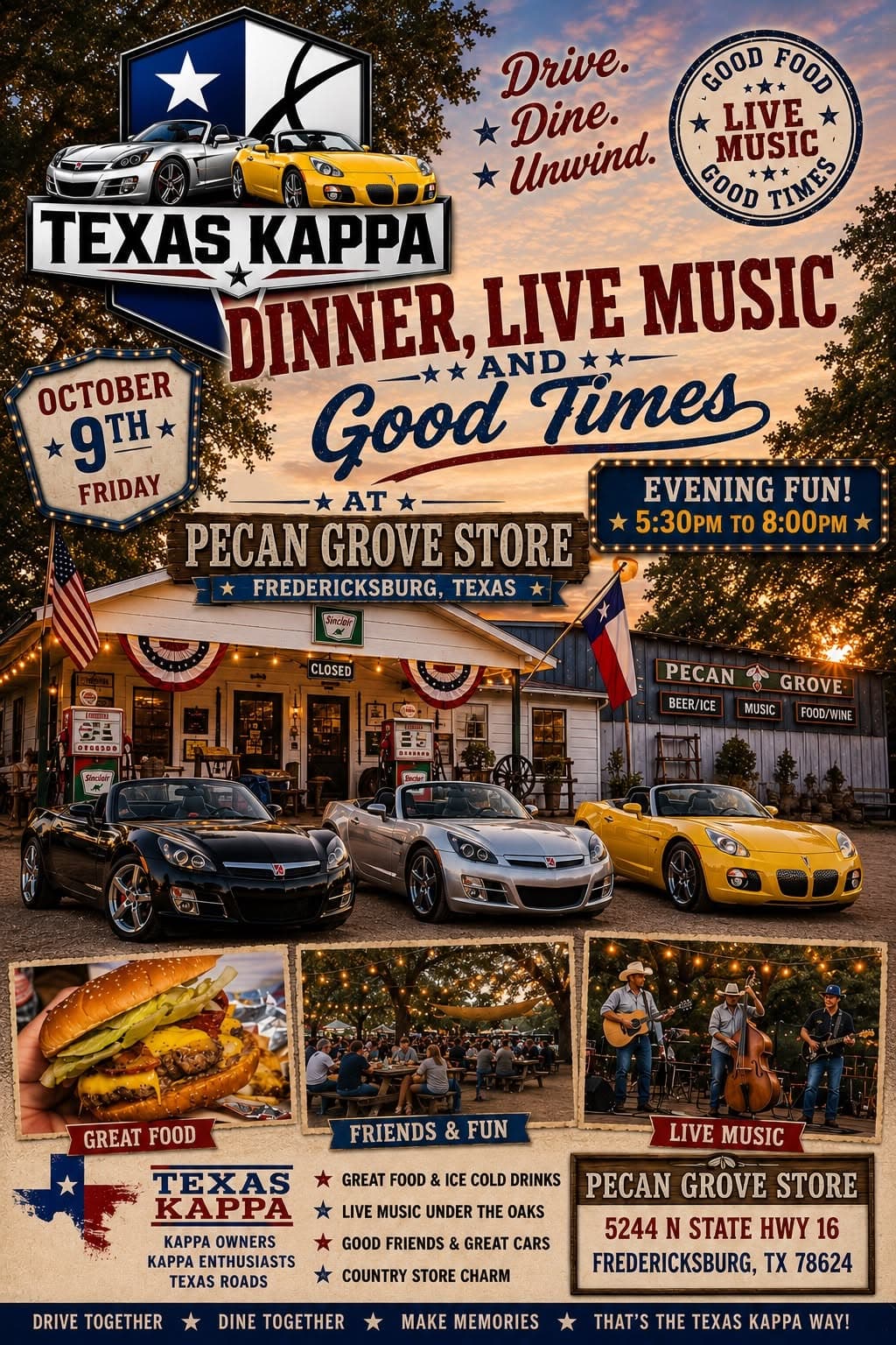 TEXAS KAPPA DINNER, LIVE MUSIC AND GOOD TIMES