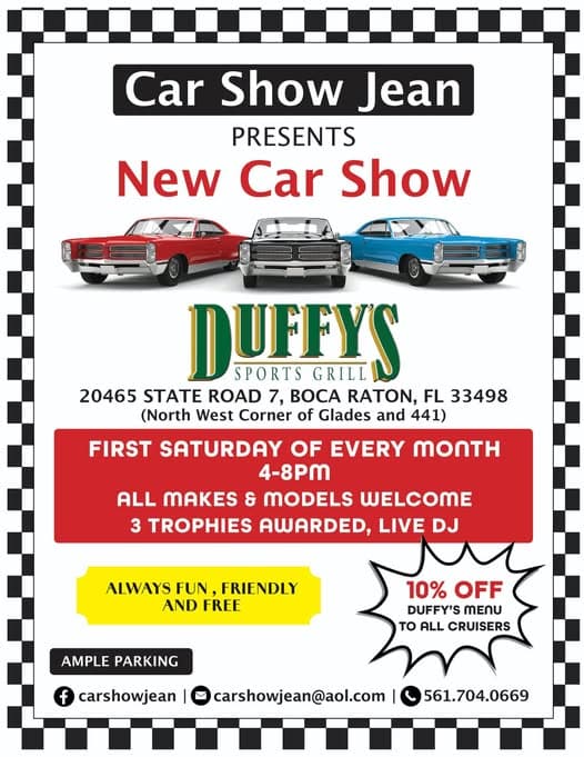 Car Show Jean at Duffy’s Sports Grill Monthly Car Show