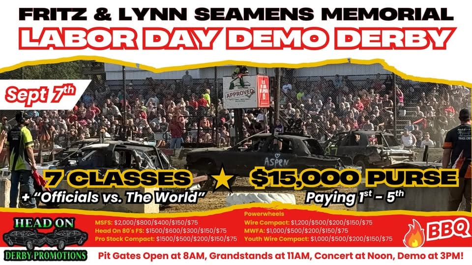 Fritz & Lynn Seamens Memorial Labor Day Demolition Derby