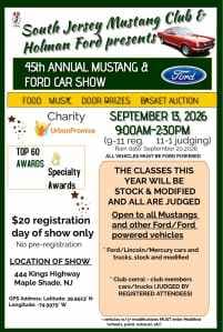 NJ: South Jersey 45th Annual Mustang & Ford Show
