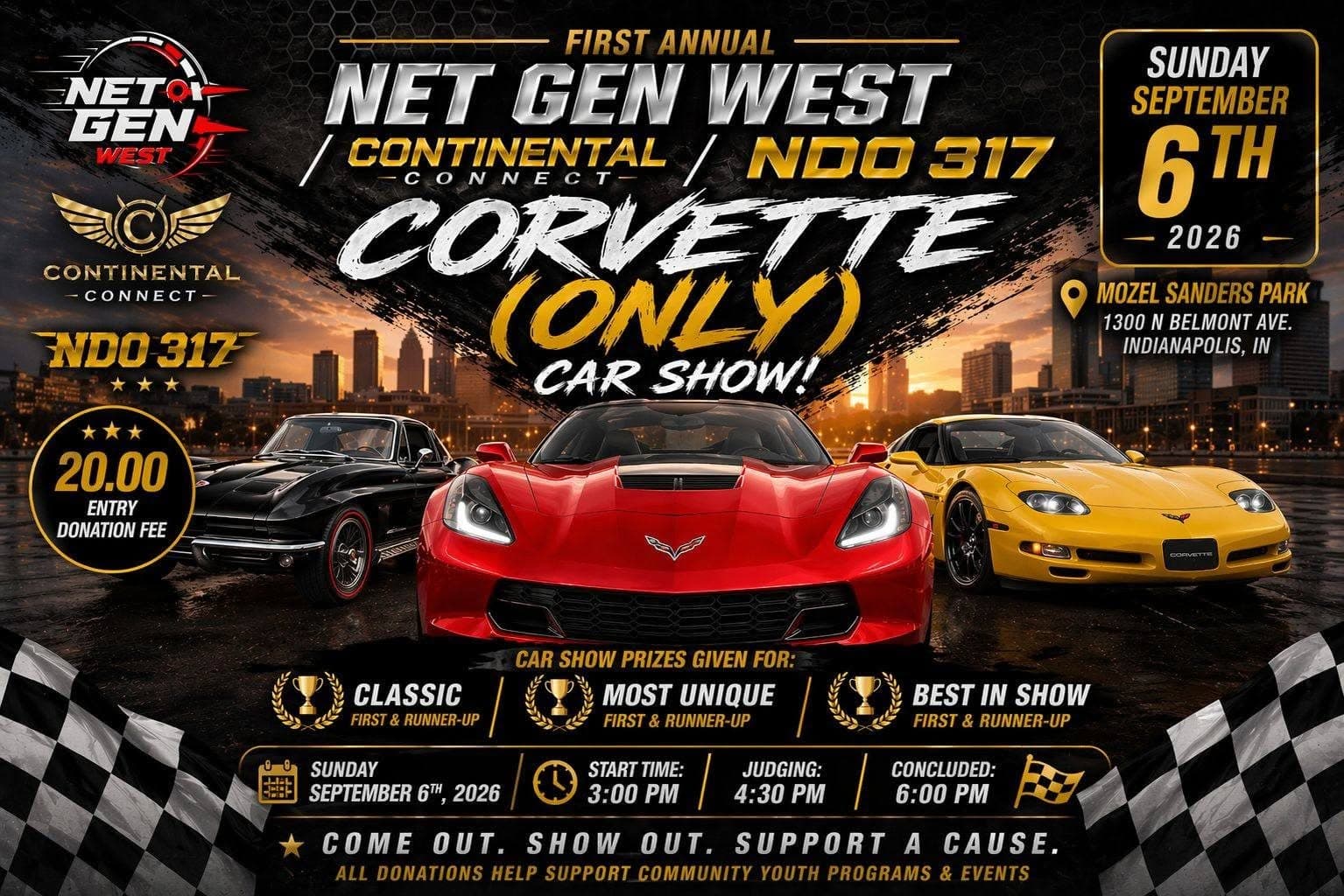 Net Gen West Continental Connect NDO 317 Corvette Car Show
