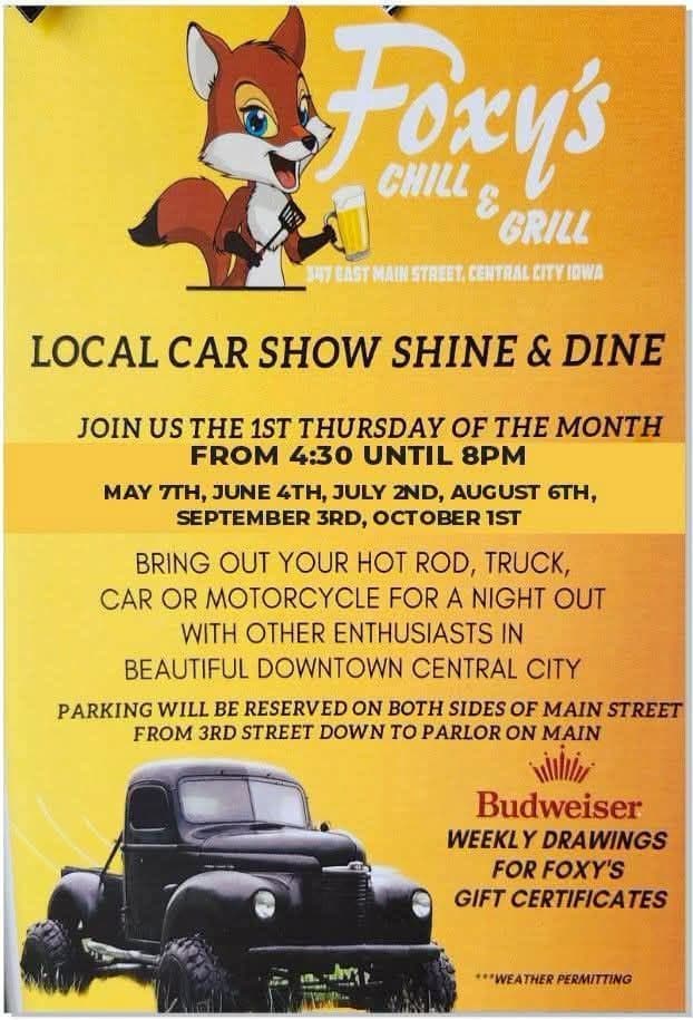 Foxy’s Chill & Grill Local Car Show Shine & Dine
