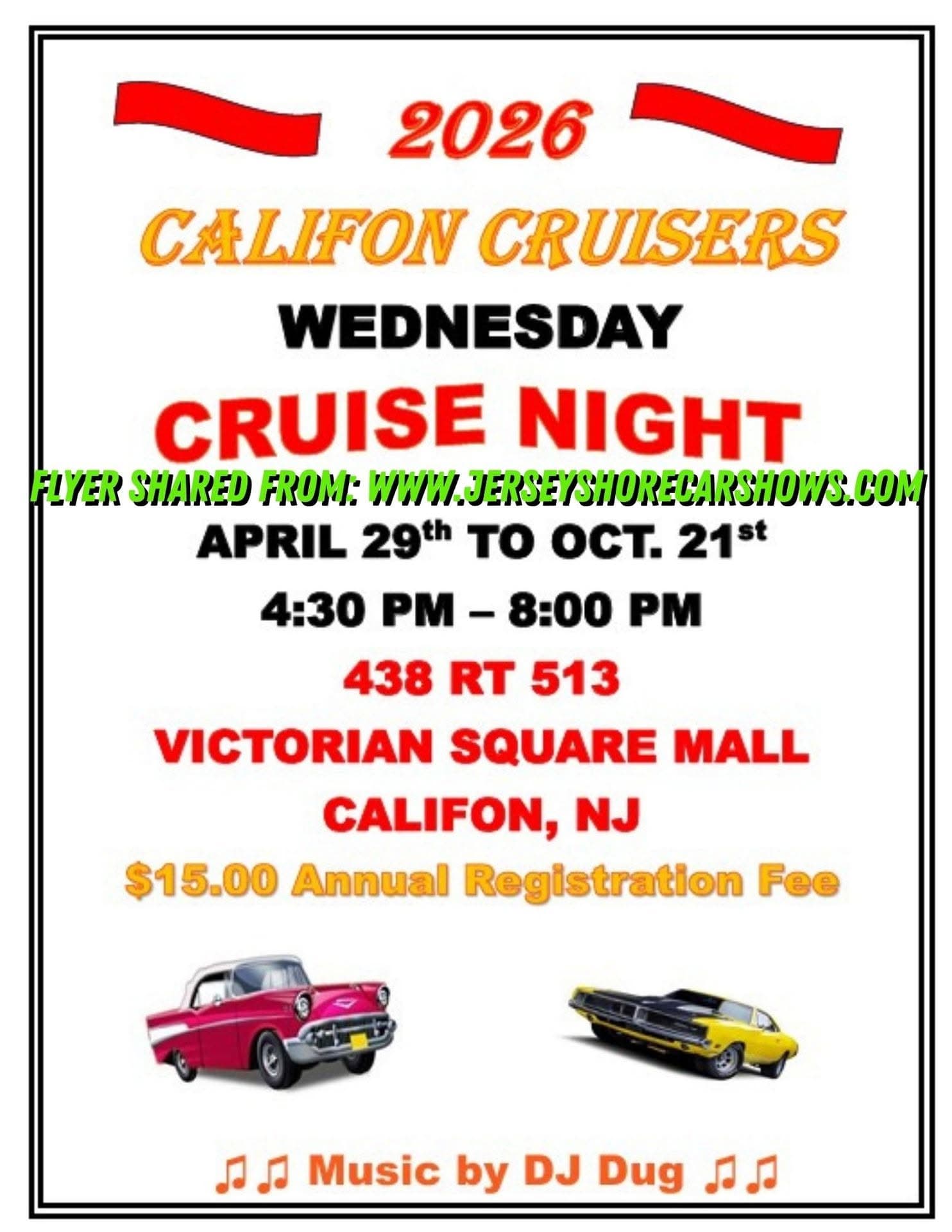 Califon Cruisers Wednesday Cruise Night