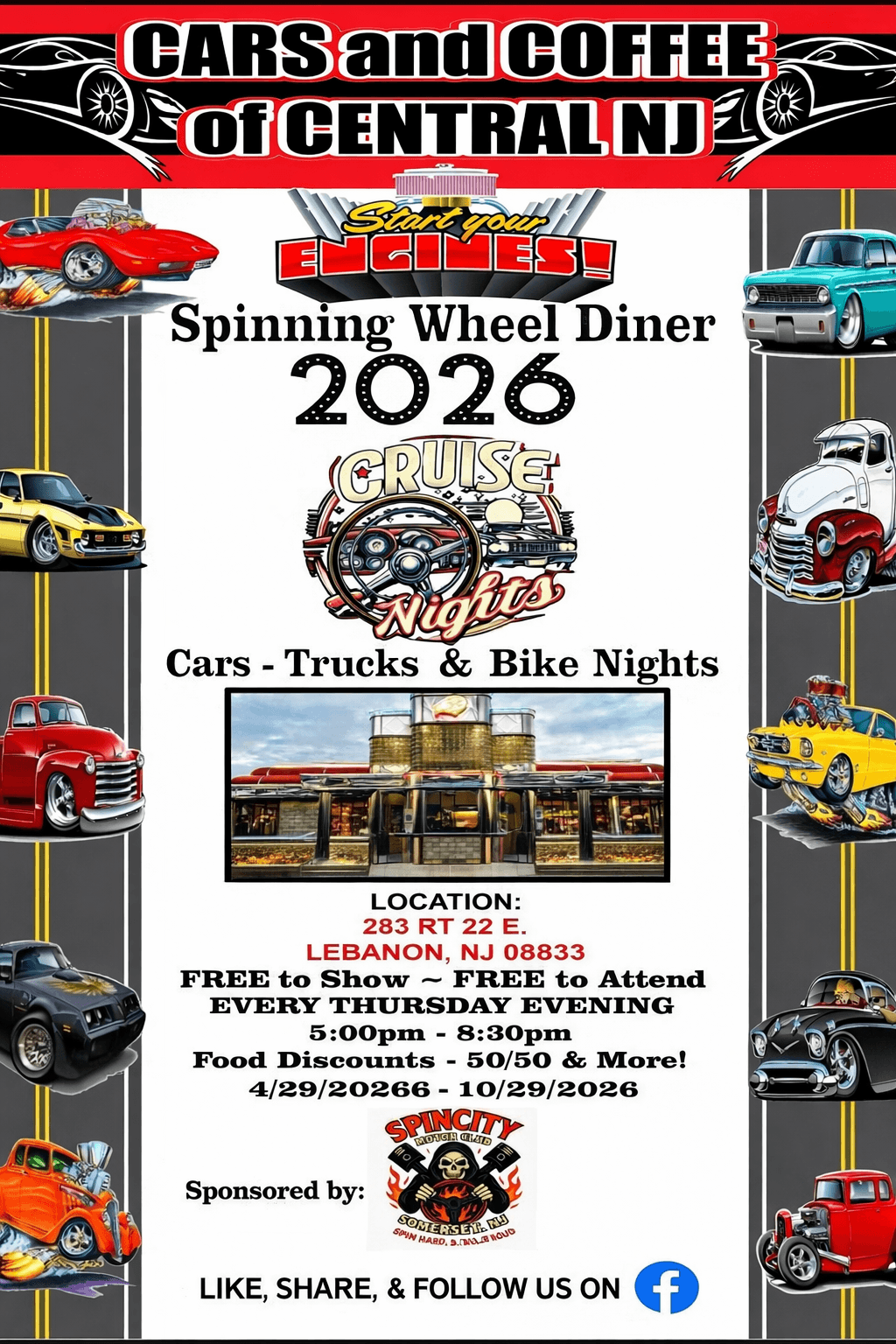Cars And Coffee Of Central NJ Cruise Night