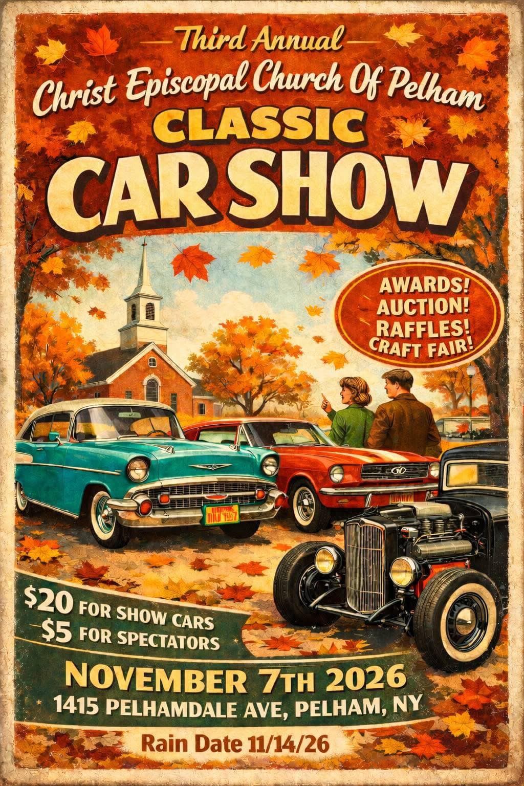 Third Annual Christ Episcopal Church Of Pelham Classic Car Show