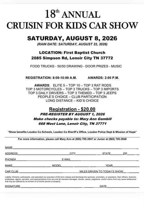18th Annual Cruisin For Kids Car Show