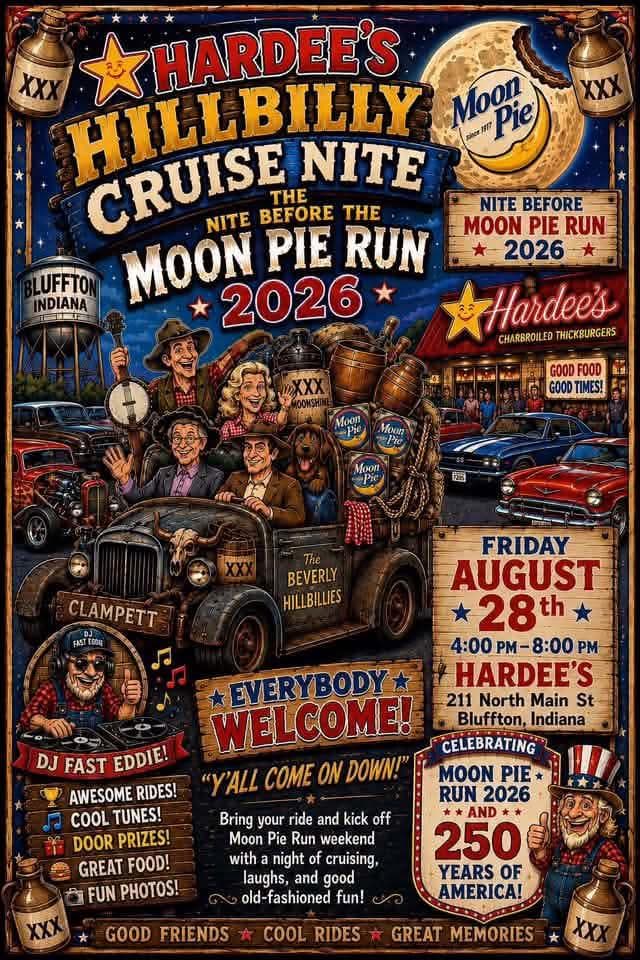 Hardee's Hillbilly Cruise Nite The Nite Before The Moon Pie Run 2026