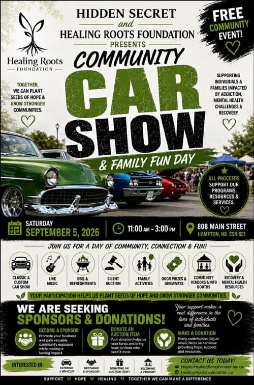 Healing Roots Foundation Community Car Show & Family Fun Day