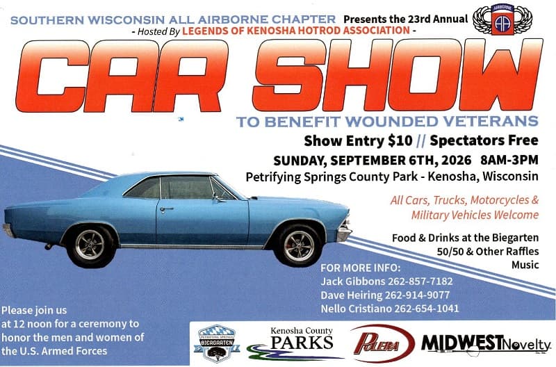 23rd Annual Car Show to Benefit Wounded Veterans