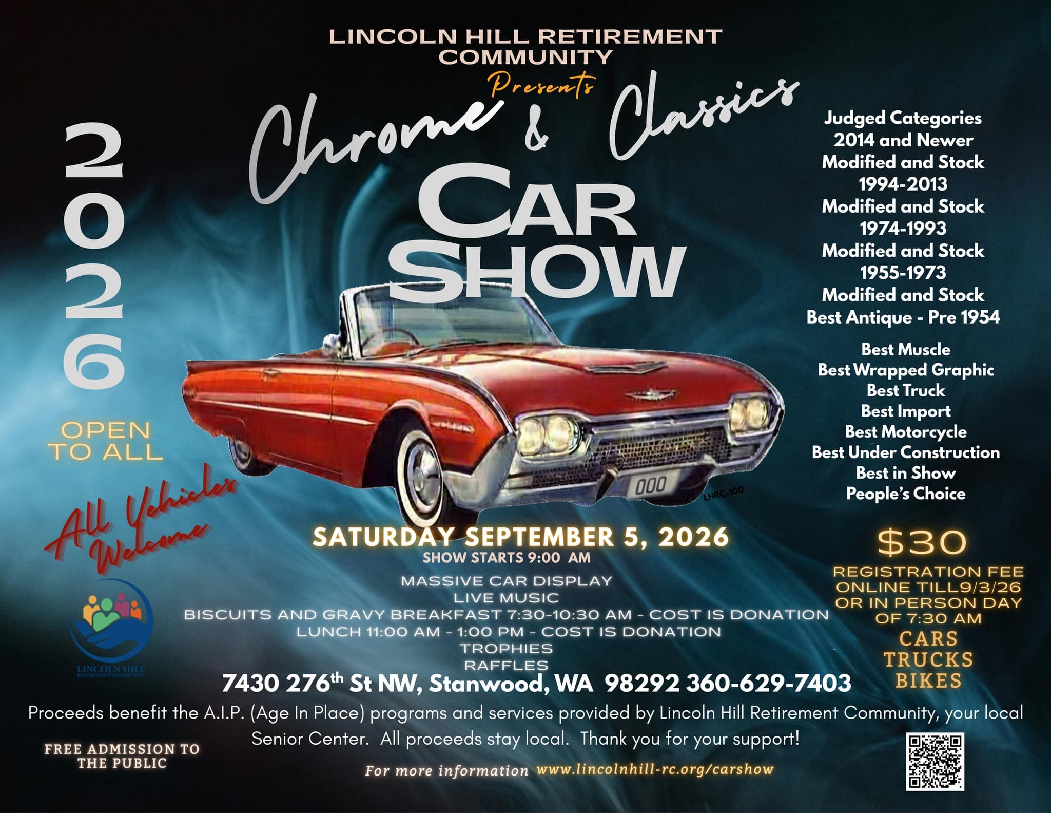 Lincoln Hill Retirement Community Chrome & Classics Car Show