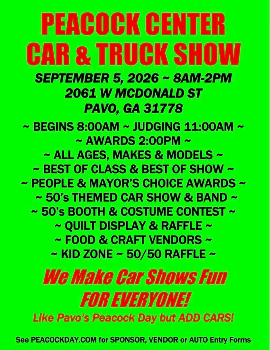 Peacock Center Car & Truck Show