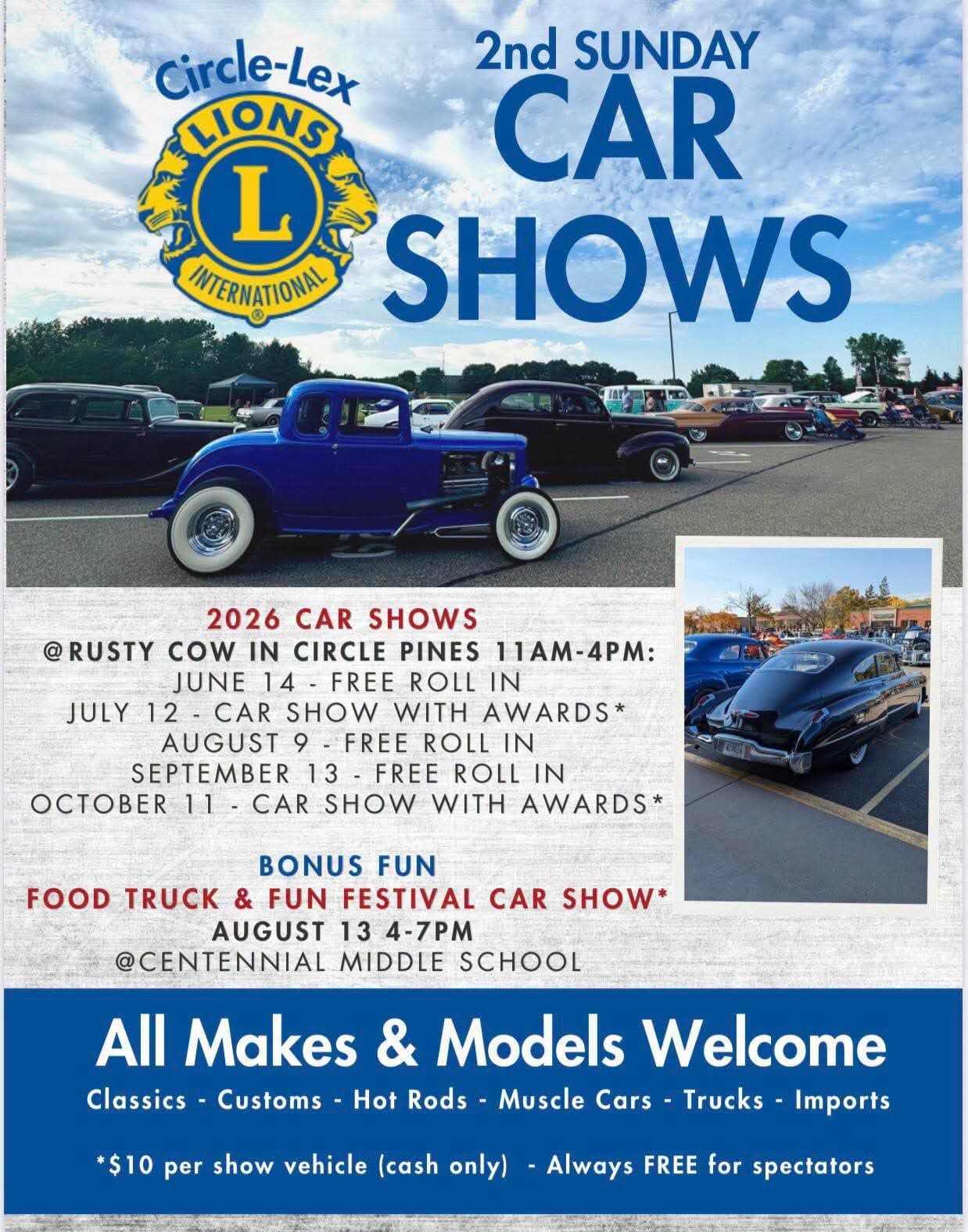 Circle-Lex Lions 2nd Sunday Car Shows