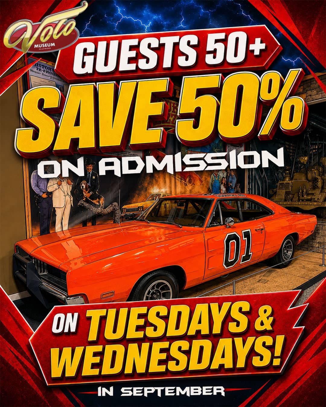 Guests 50+ Save 50% at Volo Museum This September