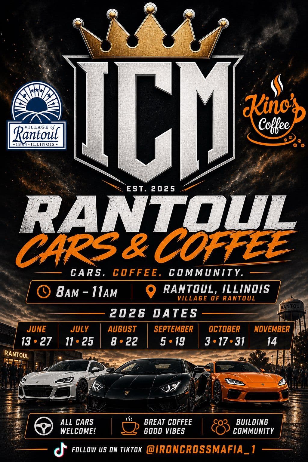 Rantoul Cars & Coffee: 2026 Season Schedule