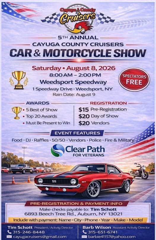 5th Annual Cayuga County Cruisers Car & Motorcycle Show