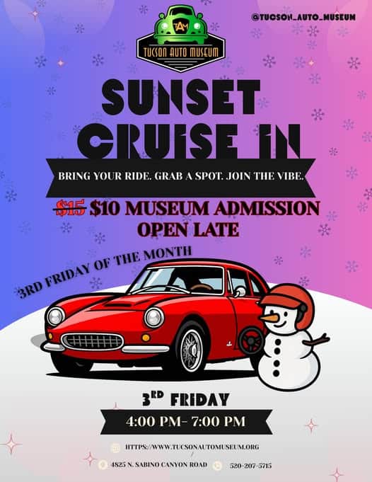 Tucson Auto Museum Sunset Cruise In
