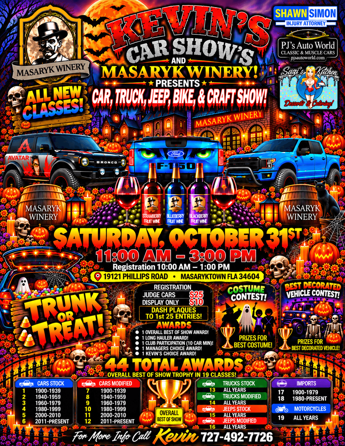 Kevin’s Car Shows Halloween Car Show & Craft Fair