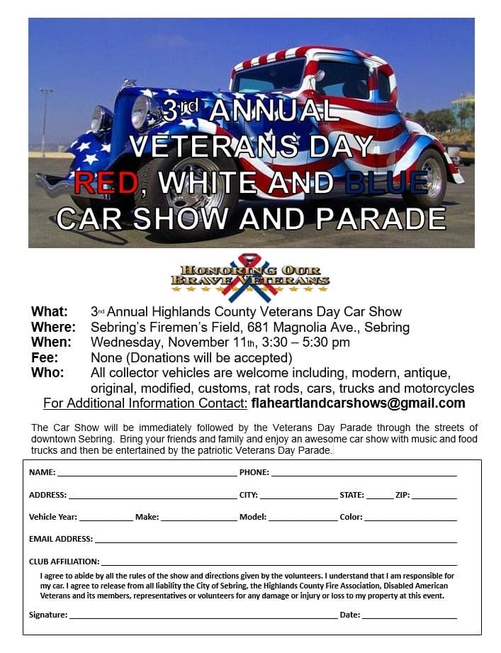 3rd Annual Veterans Day Car Show
