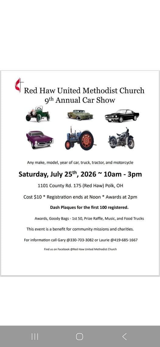 Red Haw United Methodist Church 9th Annual Car Show